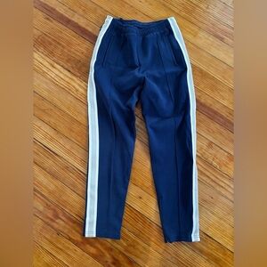 Tracksmith Blue Joggers with White Stripes